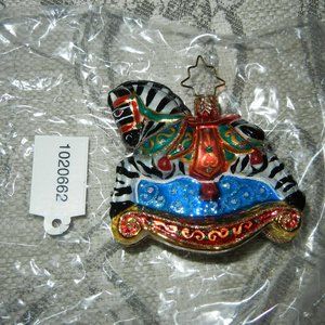Christopher Radko Rocking in Stripes Gem  1020662  Zebra  Rocking horse